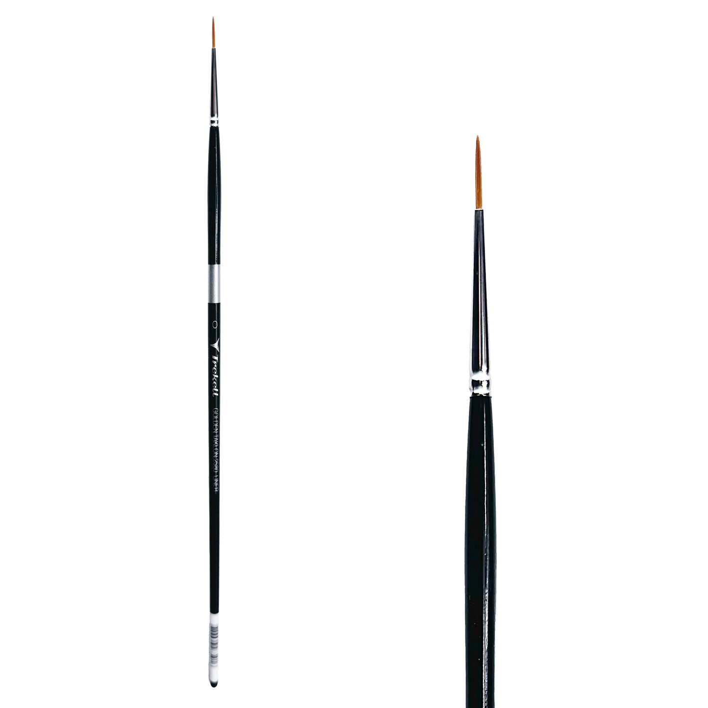 Trekell Golden Taklon Long Handle Artist Brush - Size #0 Liner
