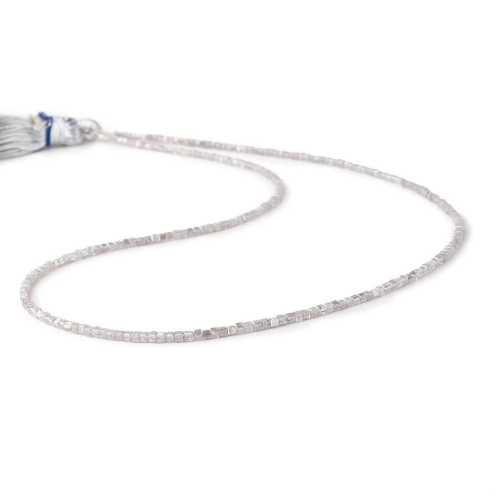 1-2mm Champagne Diamond Unfaceted Cube Beads 15 inch 255 pieces