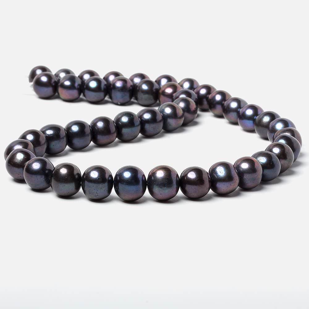 10-11mm Blue Peacock Off Round Freshwater Pearls, 15.5 inch, 42 pieces