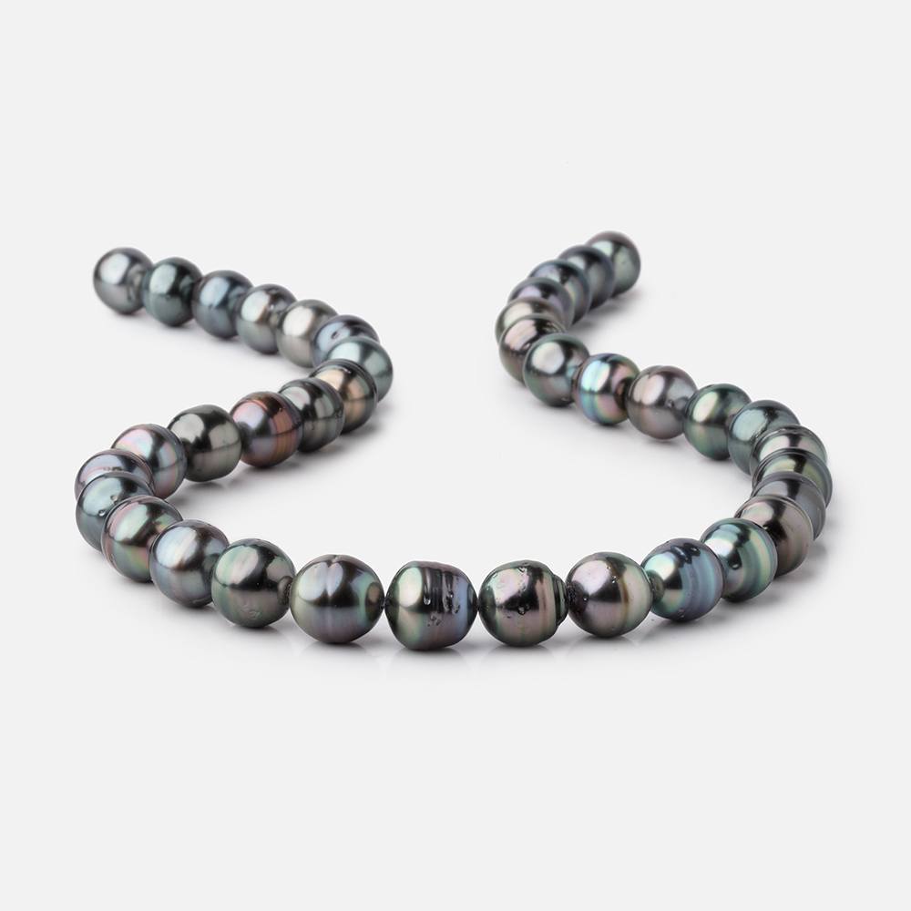 10-11mm Tahitian Saltwater Pearl Beads 16 inch 38 Pieces AA