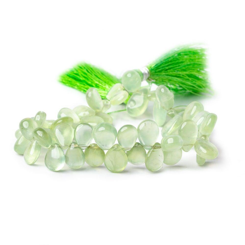 10-12mm Prehnite Plain Pear Beads 7.5 inch 46 pieces