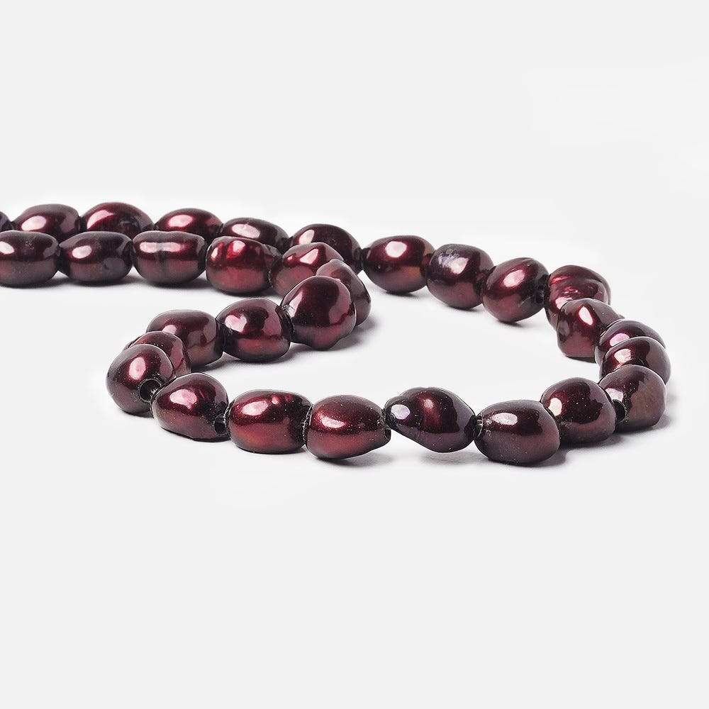 10-12mm Wine Baroque 2.5mm large hole Pearls 15 in. 32 pcs