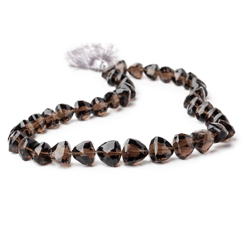 10-13mm Smoky Quartz Faceted Trillion Beads 16 inch 36 pieces