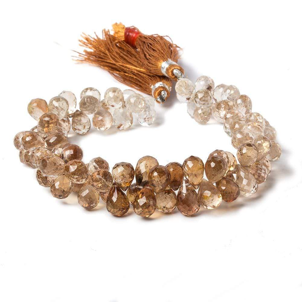 10mm Multi Color Topaz Faceted Tear Drop Beads AAA Grade 8 inch 82 beads