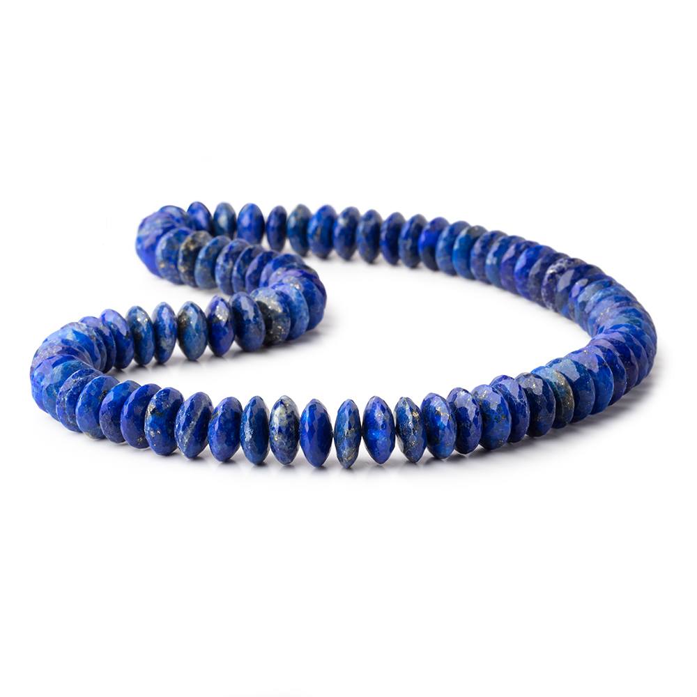 10mm Lapis Lazuli German Faceted Rondelle Beads 16 inch 95 pieces AAA