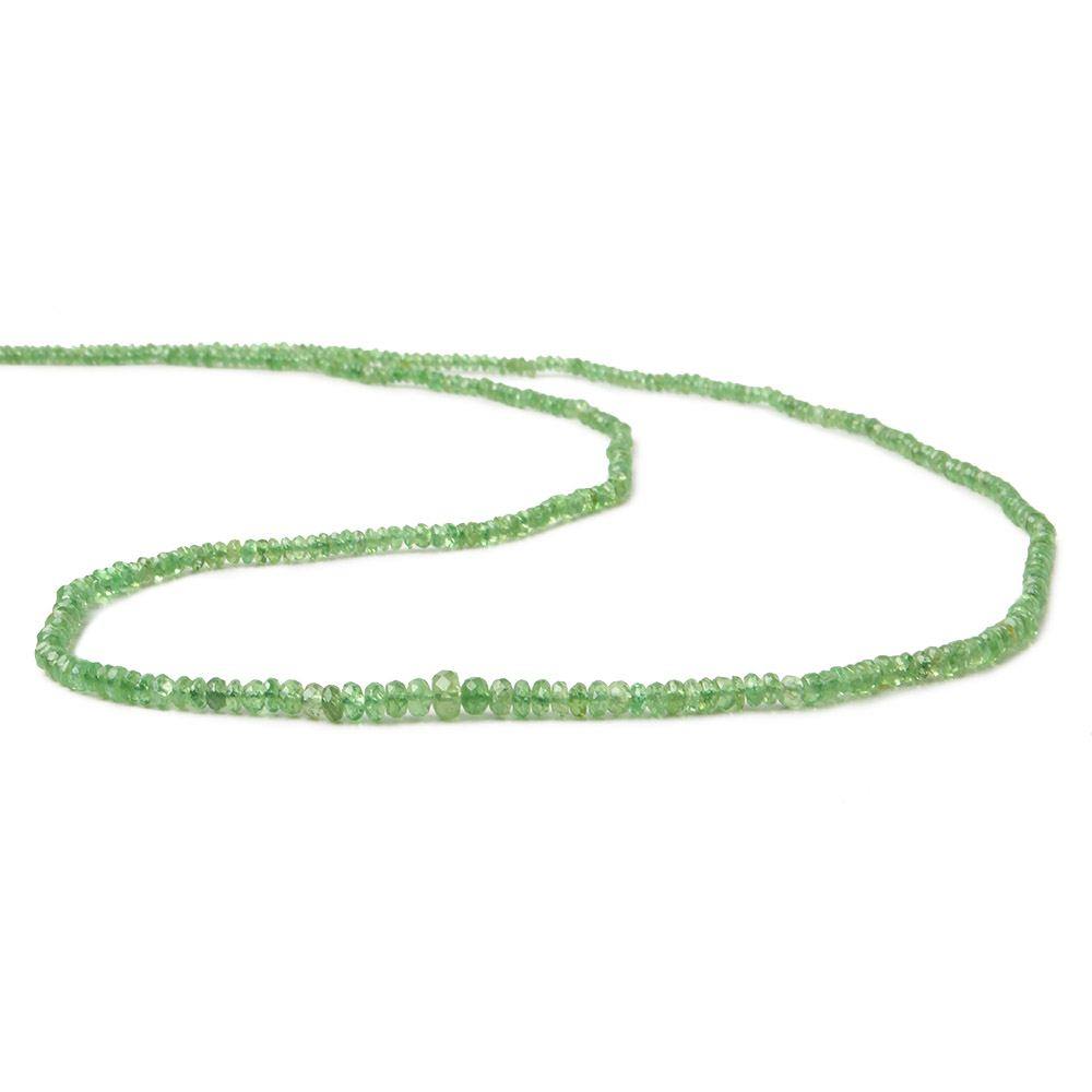 1.5-3.5mm Tsavorite Garnet Beads Faceted Rondelle 20 inch 398 pieces