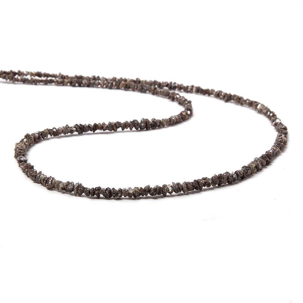 1.5-3mm Dark Chocolate Brown Diamond crystal nugget beads 15 inch 225 pcs