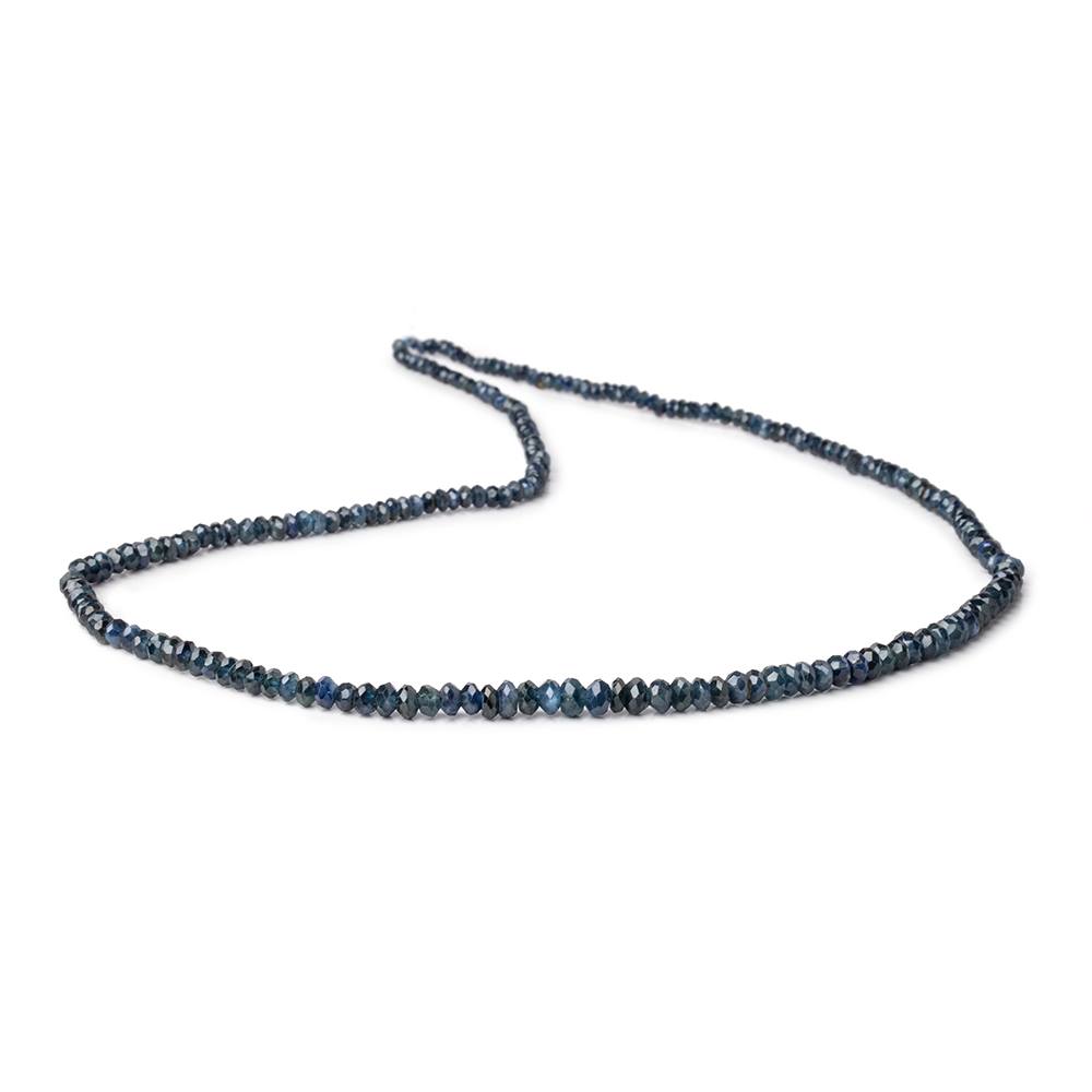 1.5-4.5mm Blue Sapphire Faceted Rondelle Beads 16 inch 224 pieces