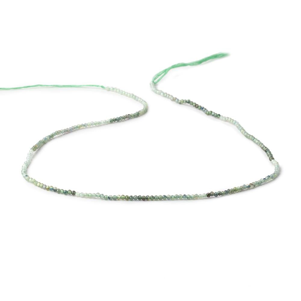 1.7mm Green Sapphire Micro Faceted Round Beads 12.5 inch 220 pieces