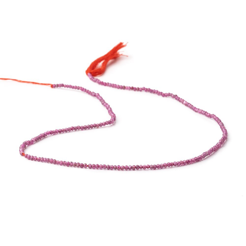 1.9mm Ruby Micro Faceted Rondelle Beads 13 inch 232 pieces