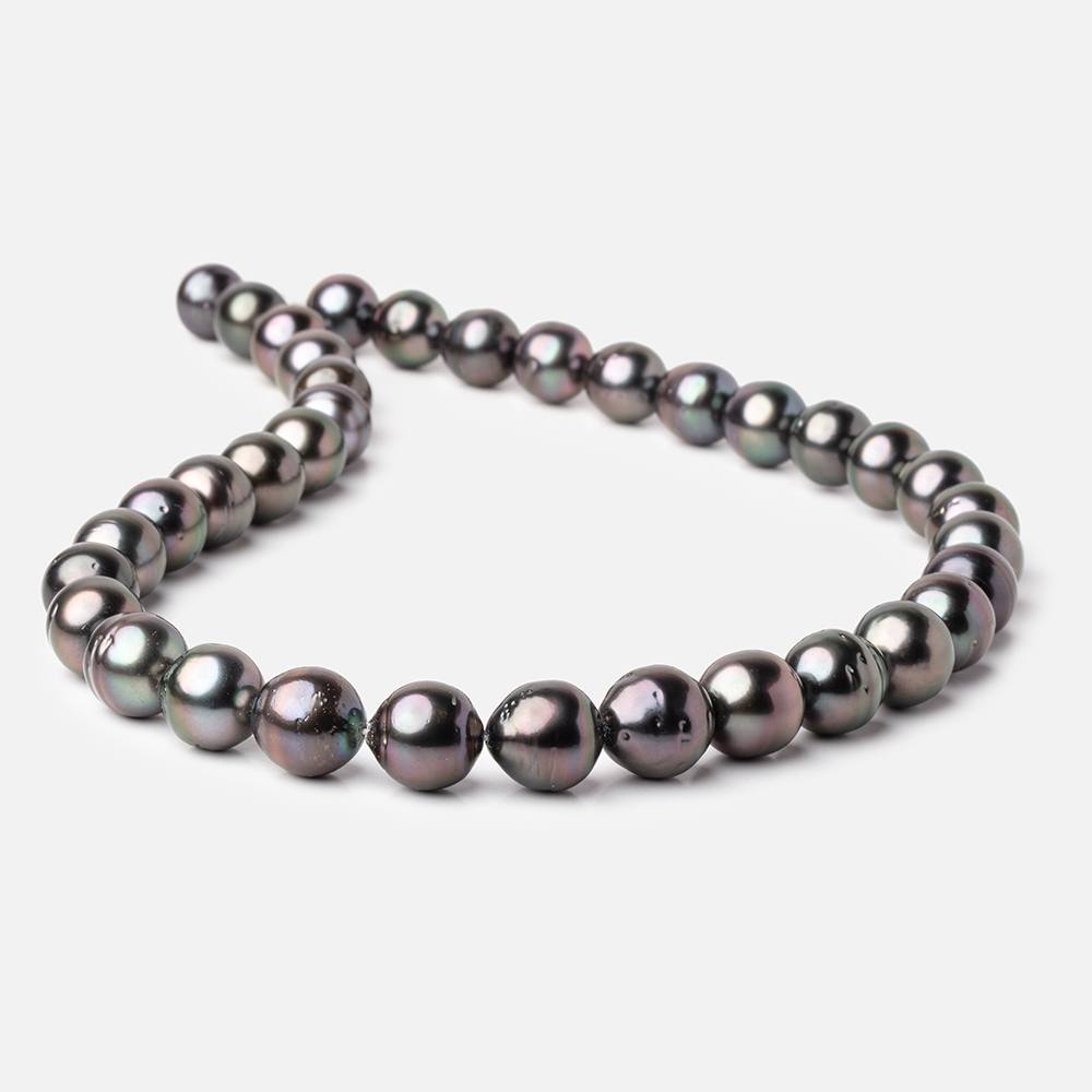 10-12mm Tahitian Round Saltwater Pearls 16 inch 36 pieces AA