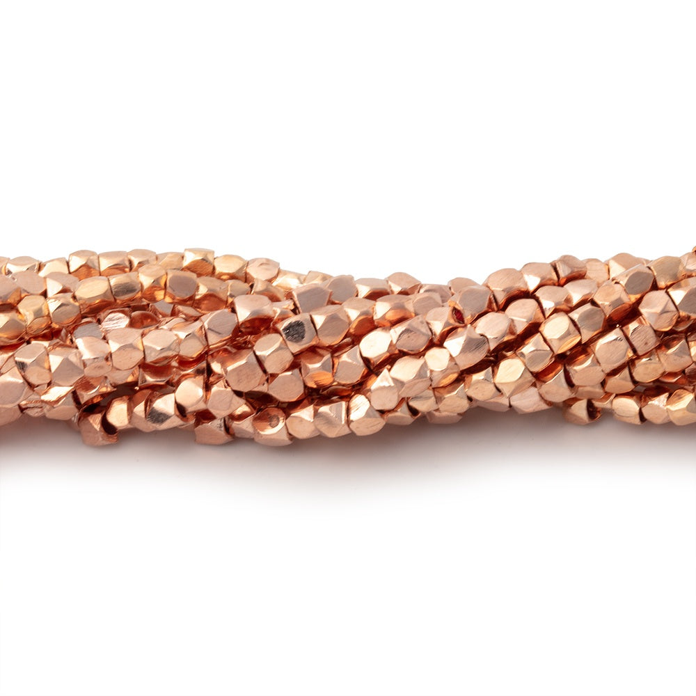 2mm Hand Polished Faceted Nugget Beads 8 inch 90 pieces