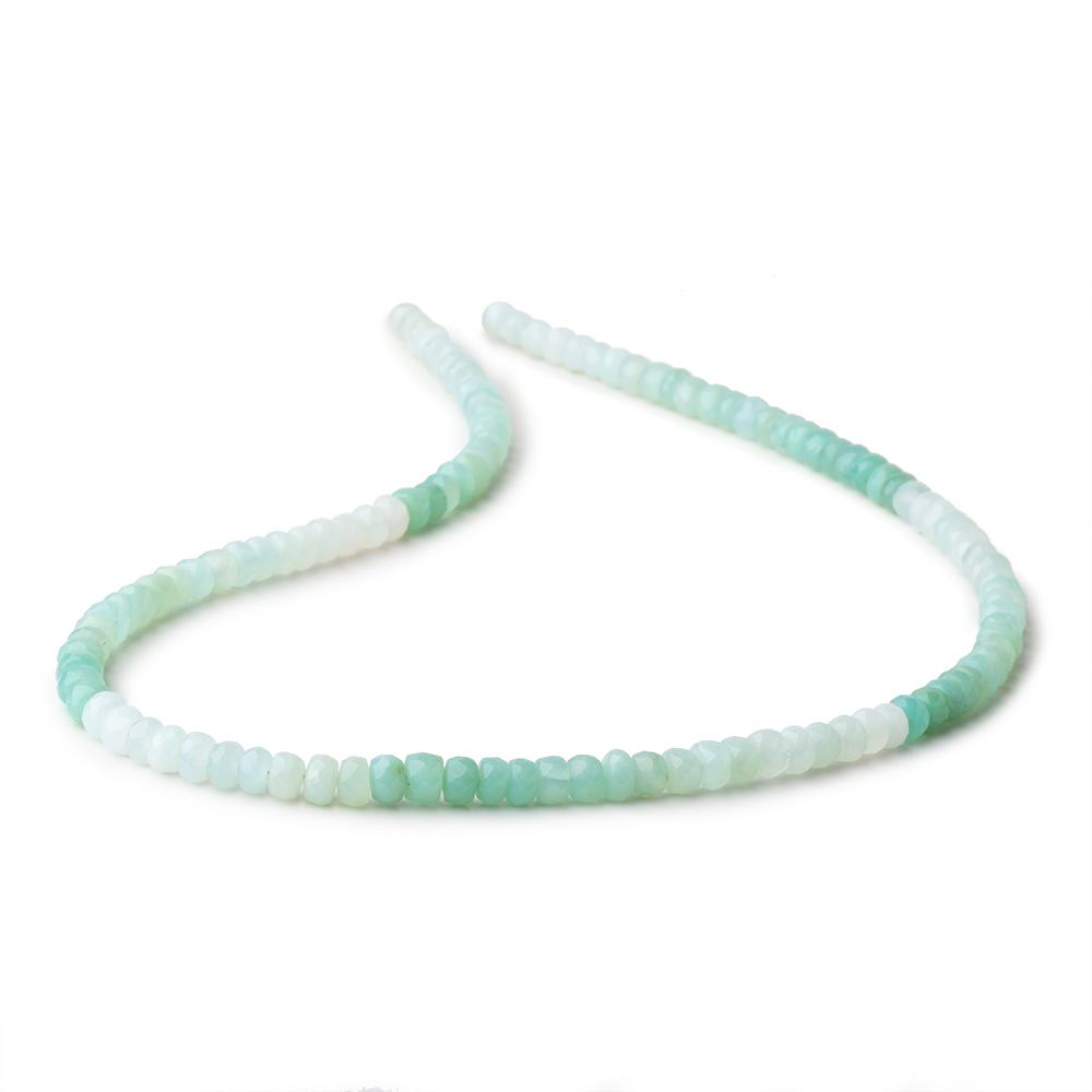 4.5mm Blue Peruvian Opal Faceted Rondelle Beads 16 inch 105 pieces
