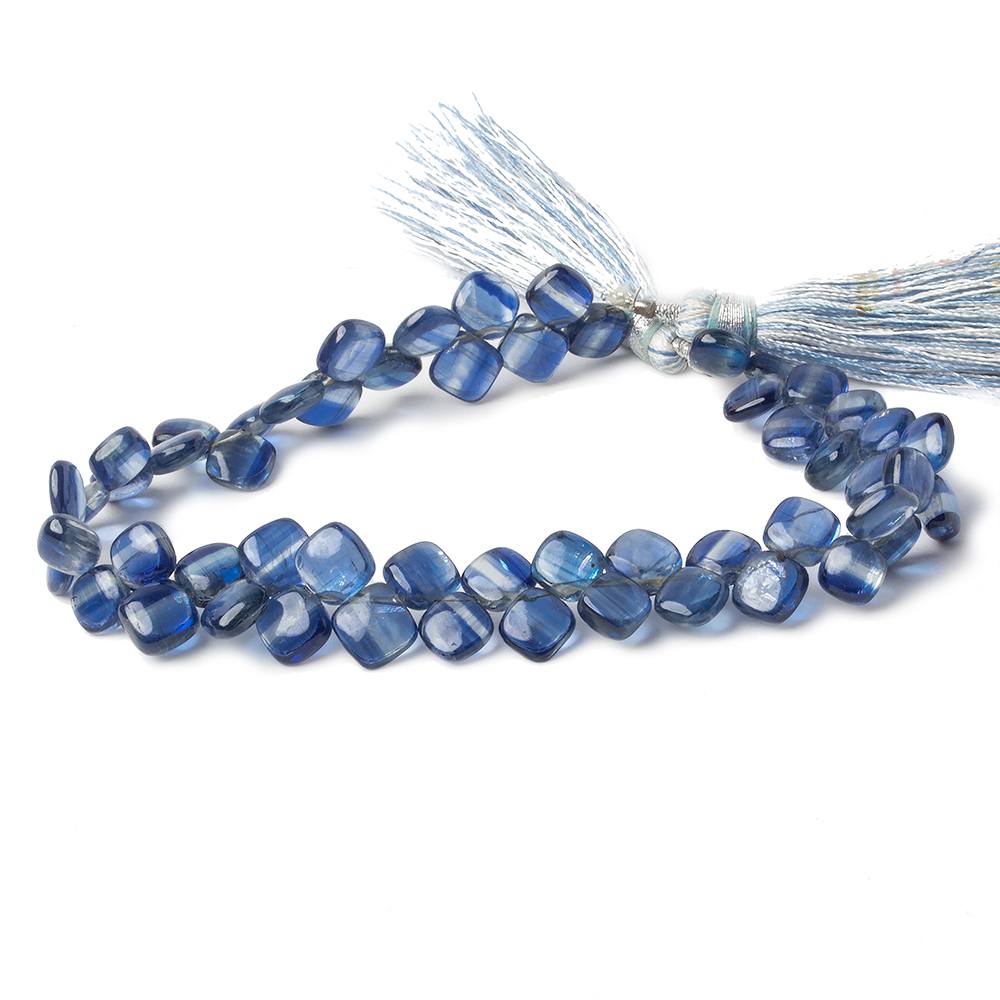 6-7.5mm Kyanite Plain Pillow Beads 8 inch 55 pieces