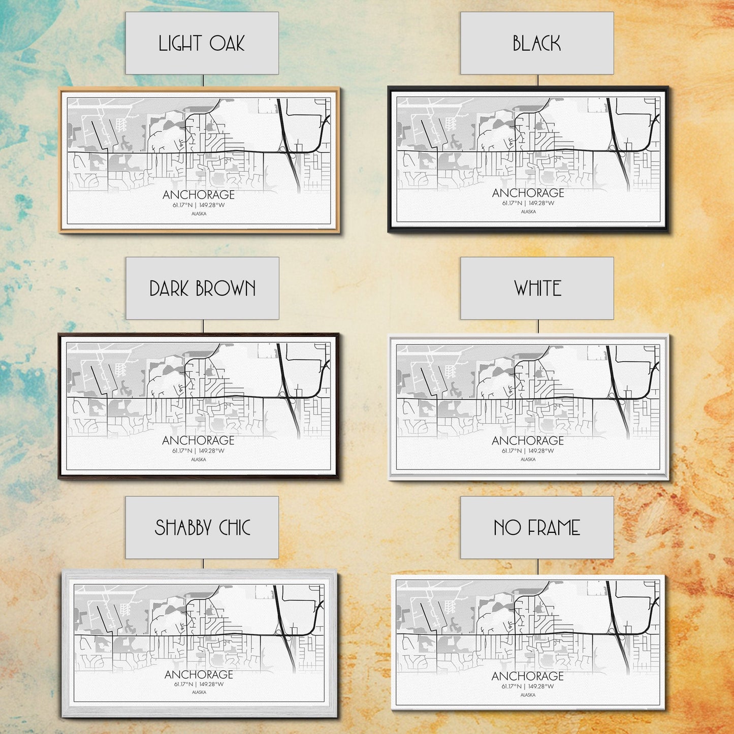 Anchorage Street Map, Alaska Map, Map Print, Modern Art, Wall Art, Canvas Print, Bedroom Décor, City Map Wall Art, Minimalist Décor, Prints