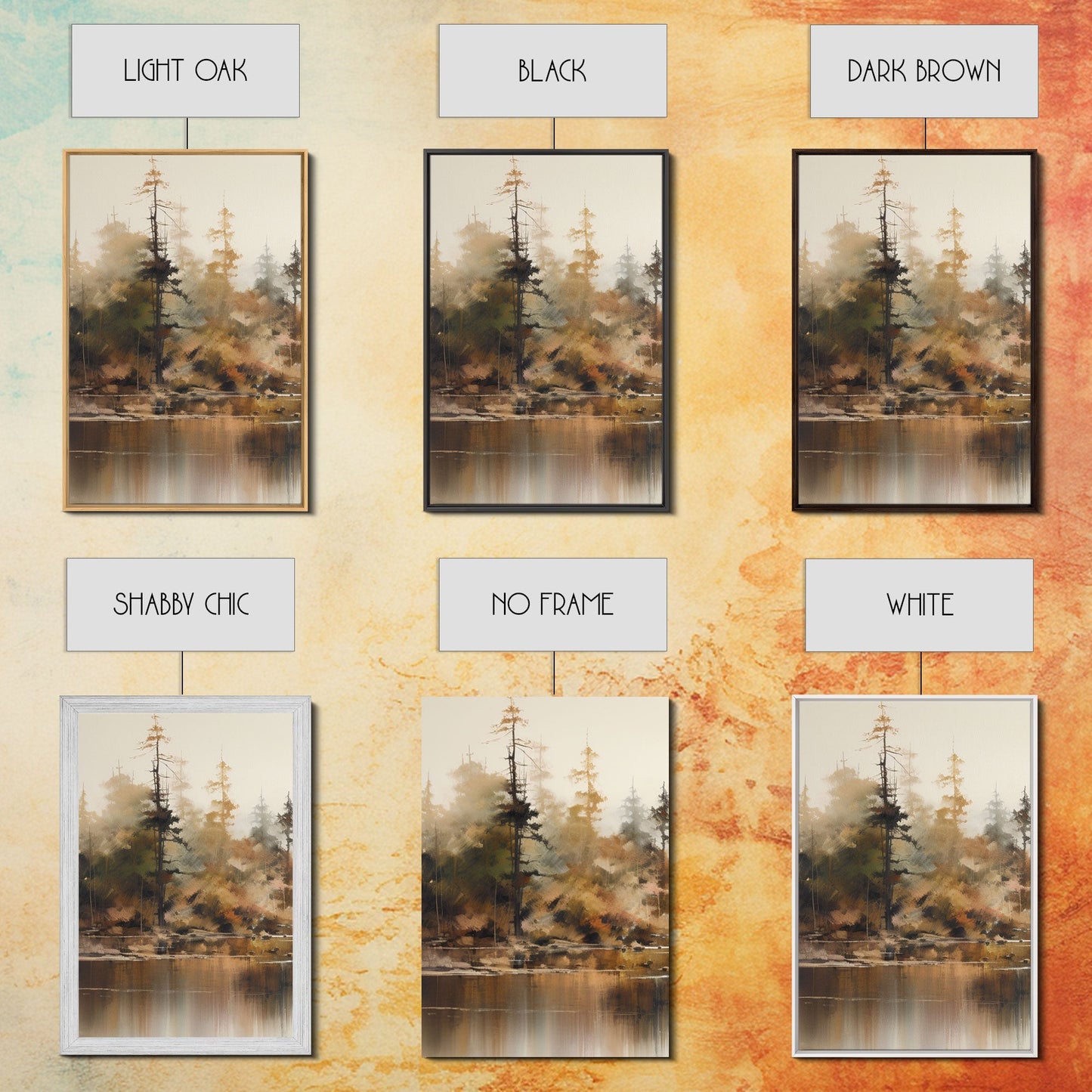 Beautiful 3 Piece Wall Art Canvas Print Set, Landscape Painting, Living Room Decor, Office Art, Wall Decor, Landscape Moody Landscape
