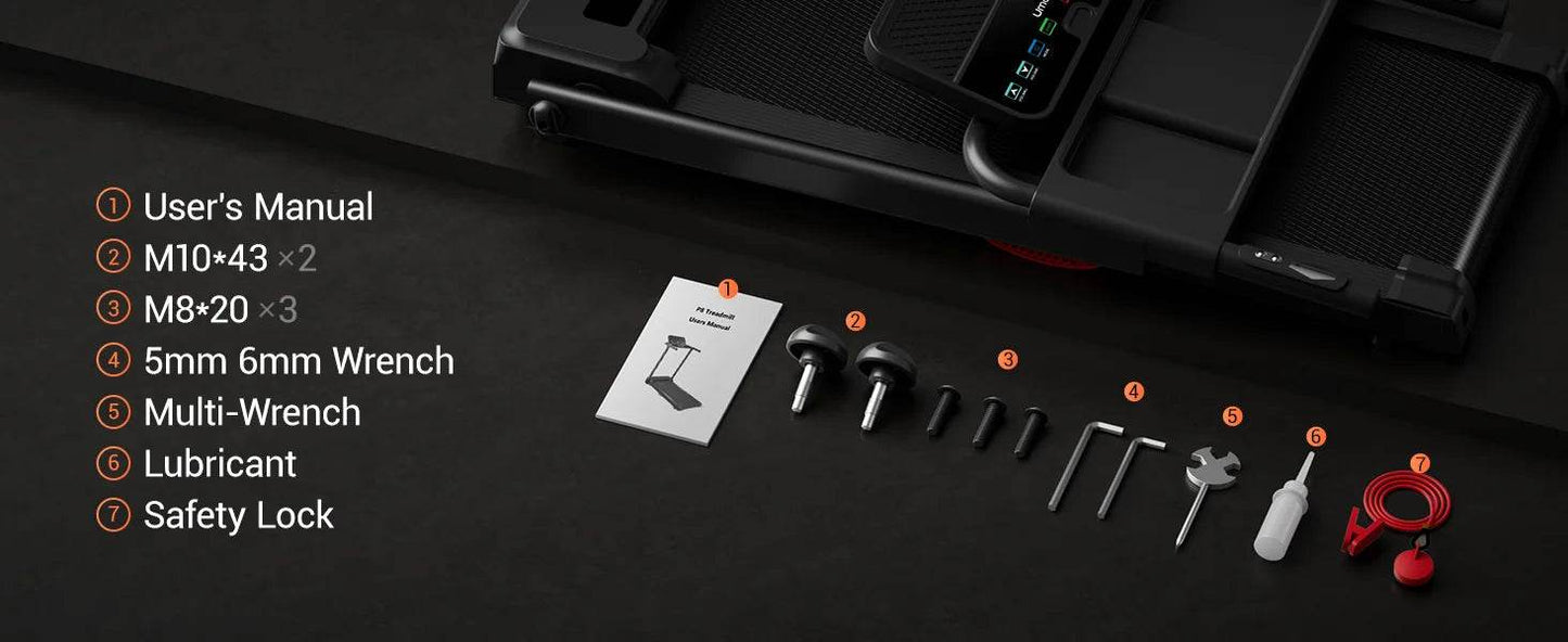 3.0HP Brushless Foldable Home Treadmill with 300LB Capacity