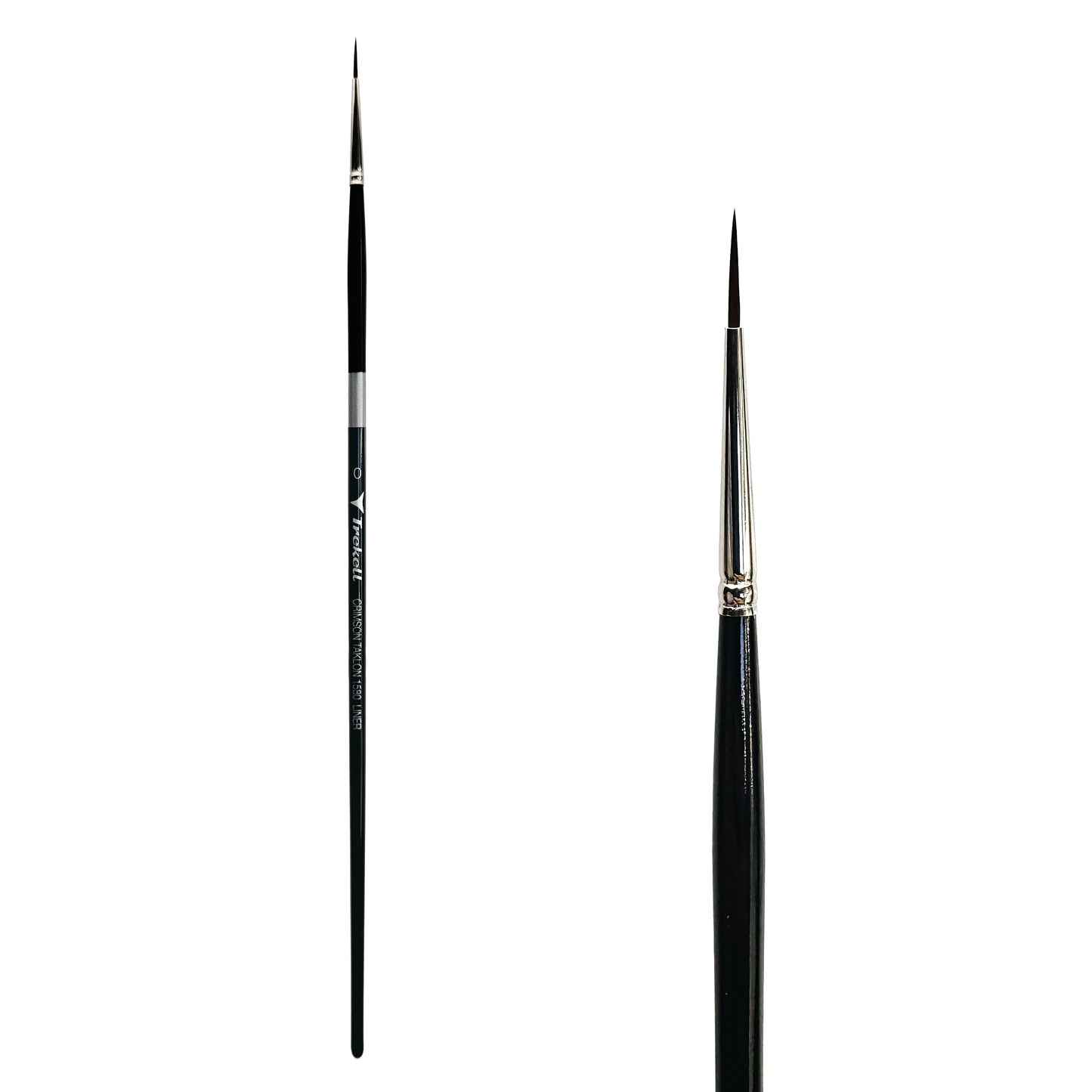 Trekell Crimson Taklon Long Handle Artist Brush - Size #0 Liner