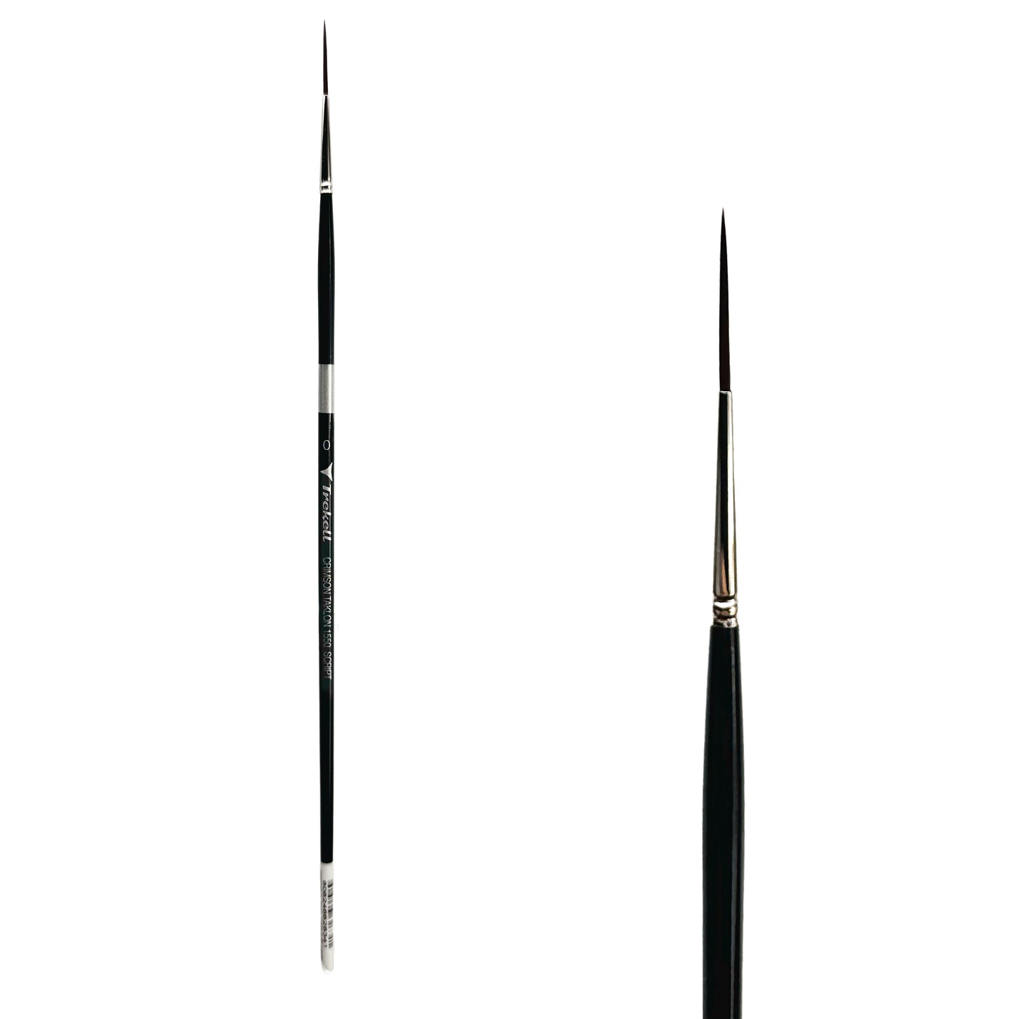 Trekell Crimson Taklon Long Handle Artist Brush - Size #0 Script/Rigger