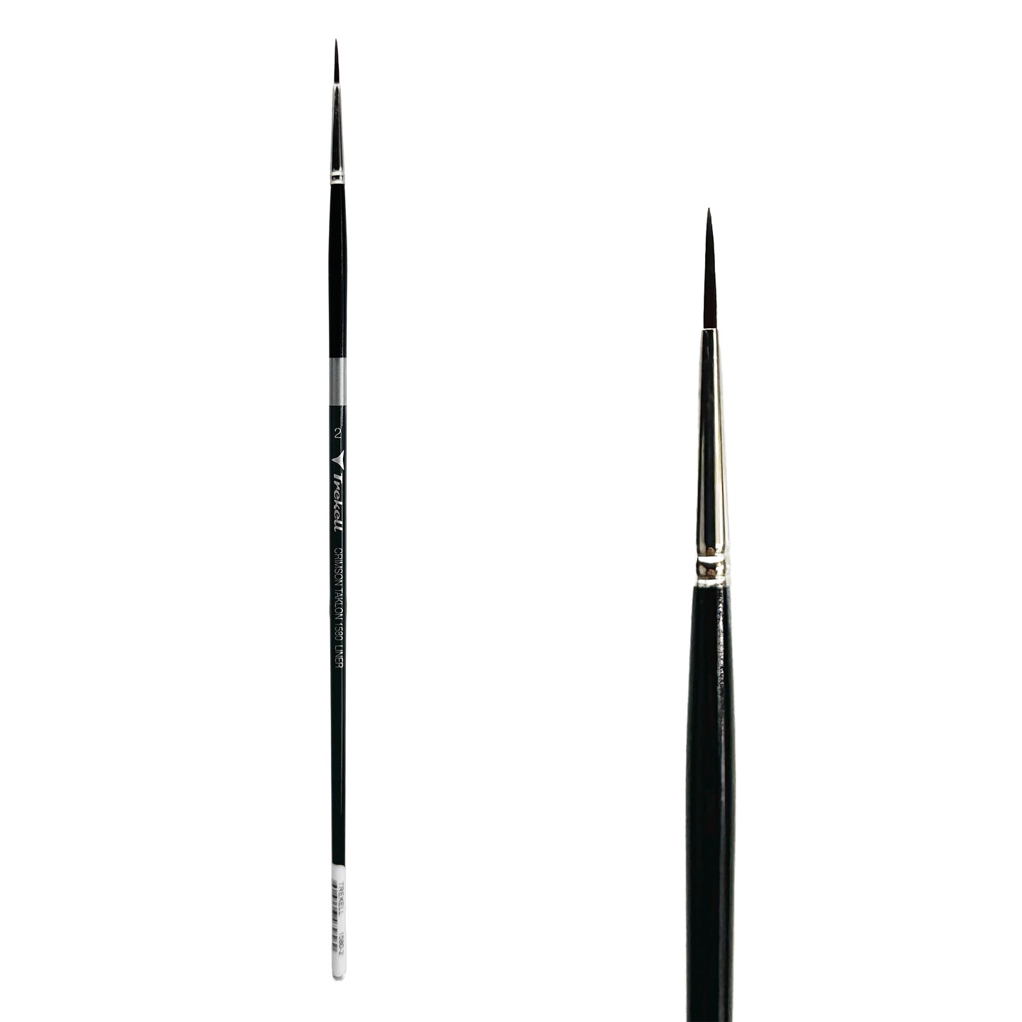 Trekell Crimson Taklon Long Handle Artist Brush - Size #2 Liner