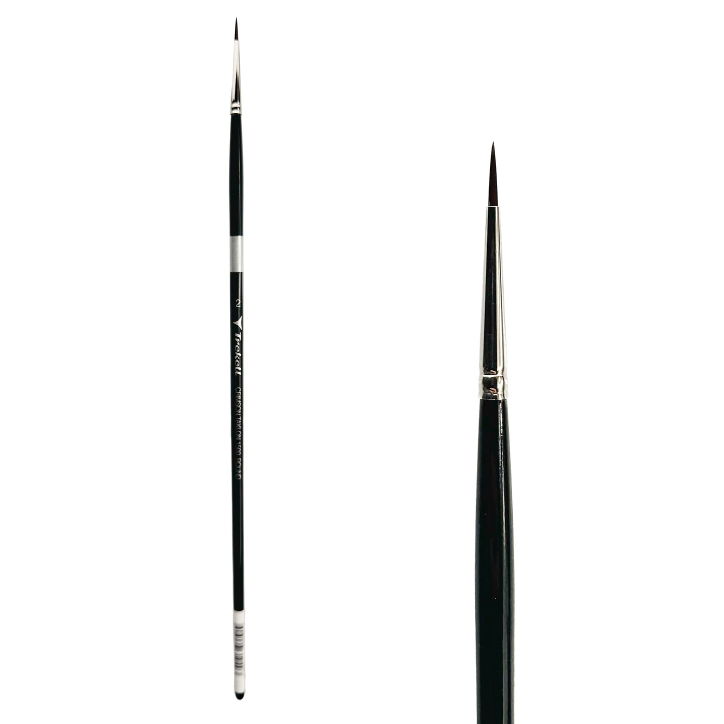 Trekell Crimson Taklon Long Handle Artist Brush - Size #2 Round