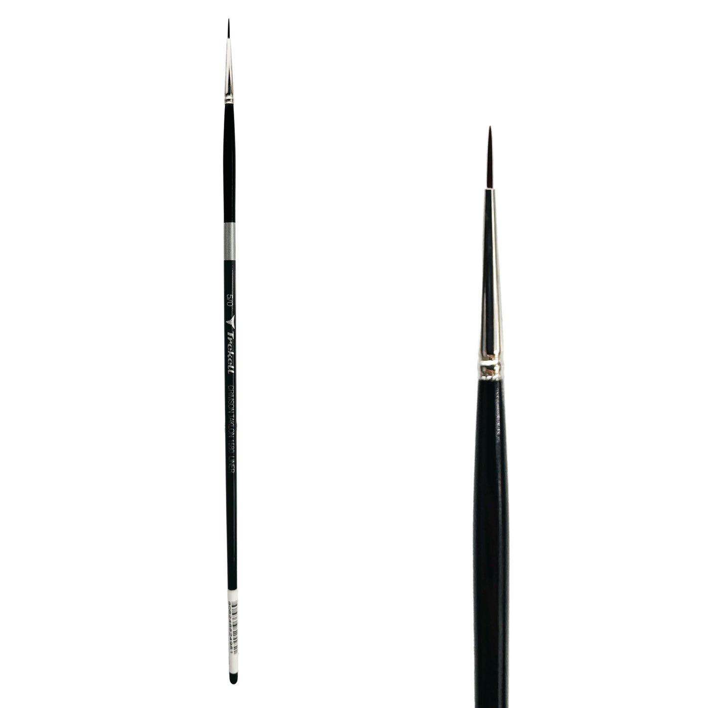 Trekell Crimson Taklon Long Handle Artist Brush - Size #5/0 Liner