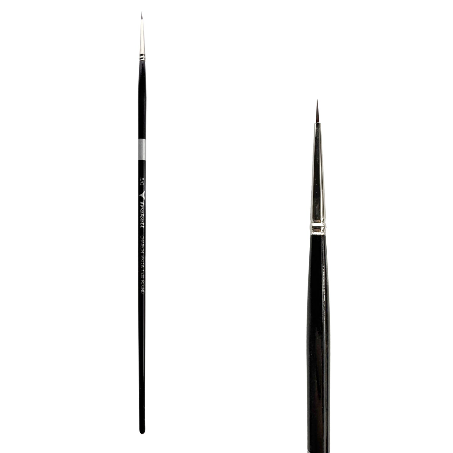 Trekell Crimson Taklon Long Handle Artist Brush - Size #5/0 Round