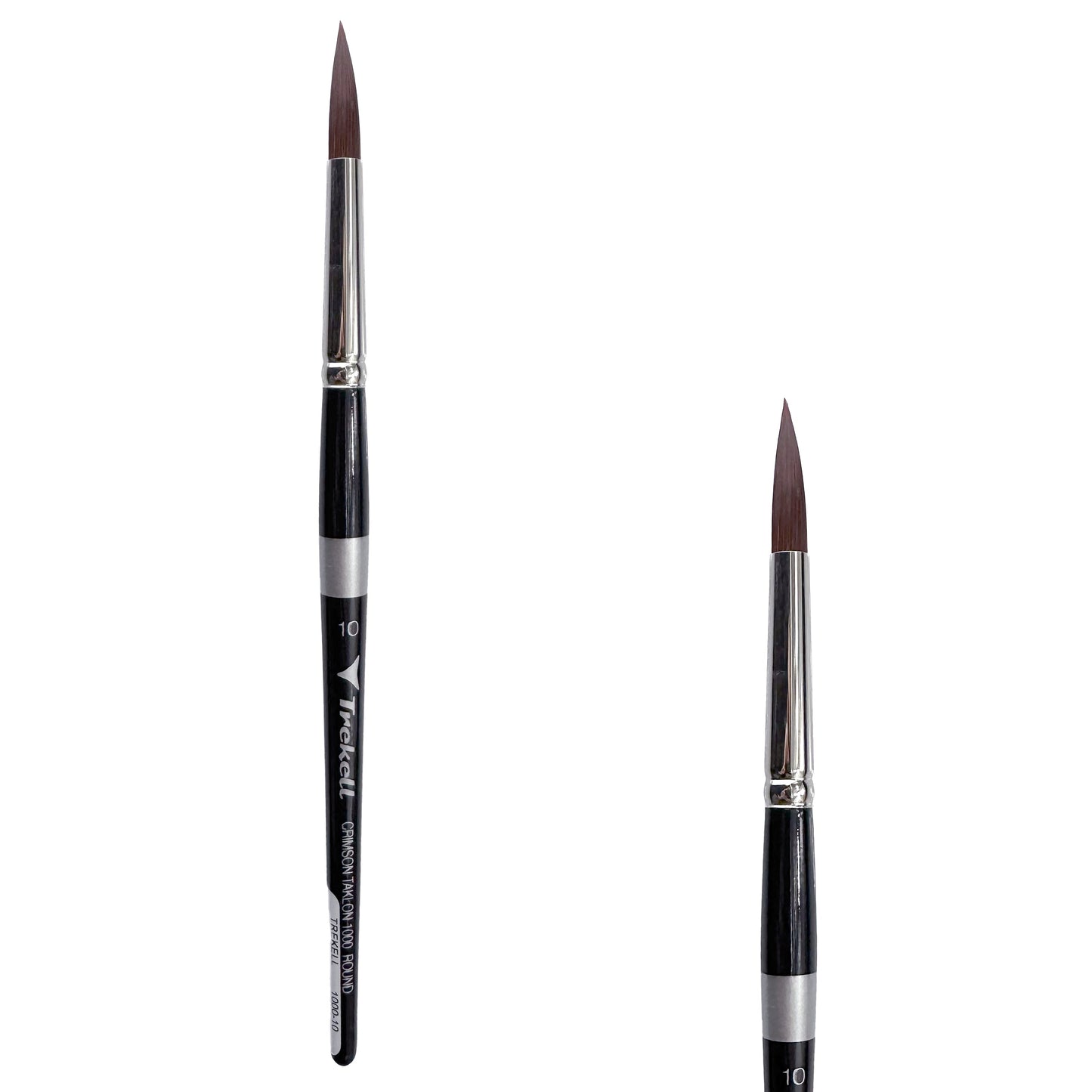 Trekell Crimson Taklon Short Handle Artist Brush - Size #10 Round