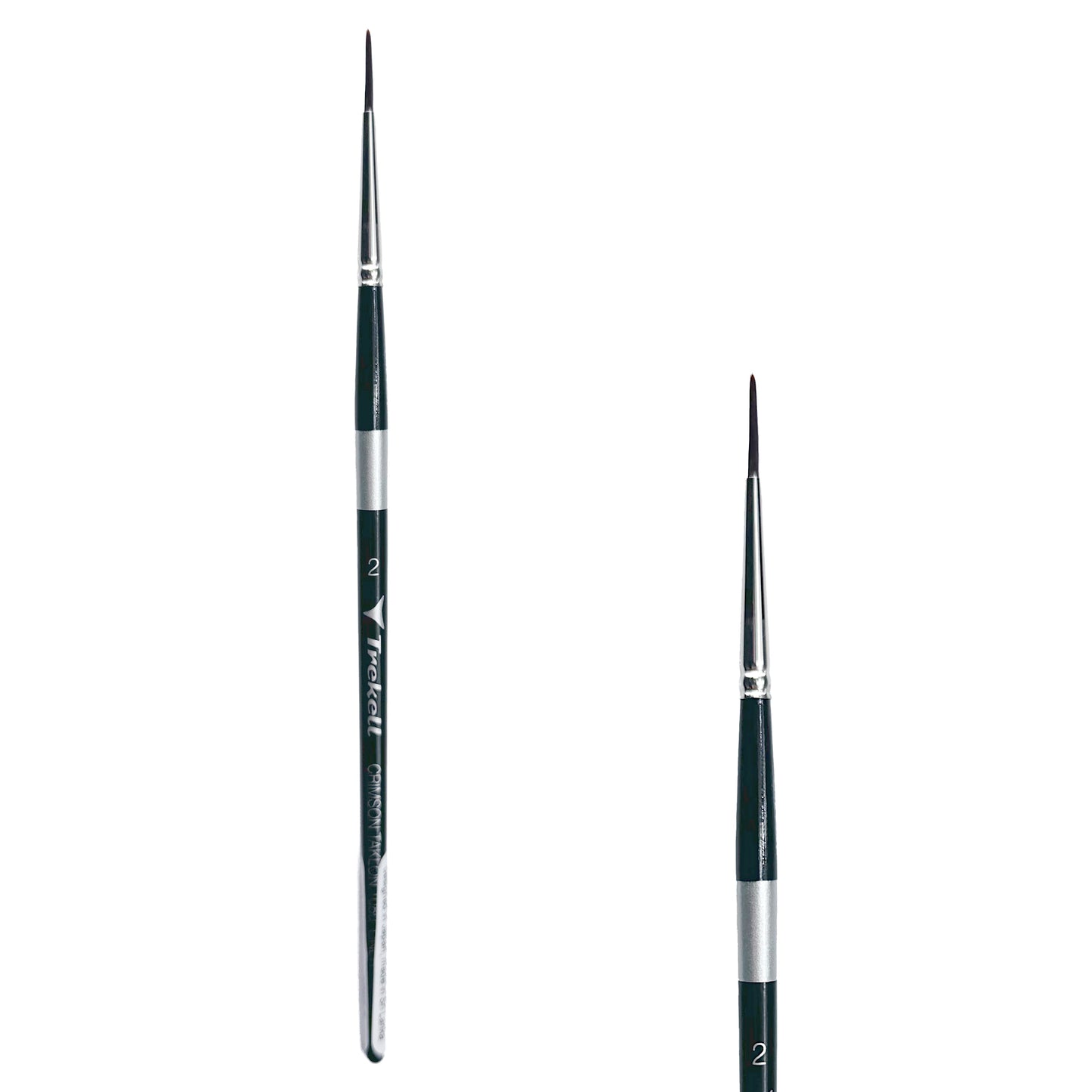 Trekell Crimson Taklon Short Handle Artist Brush - Size #2 Liner