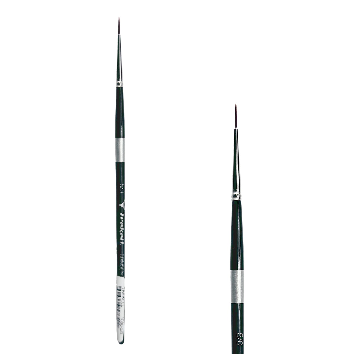 Trekell Crimson Taklon Short Handle Artist Brush - Size #5/0 Liner