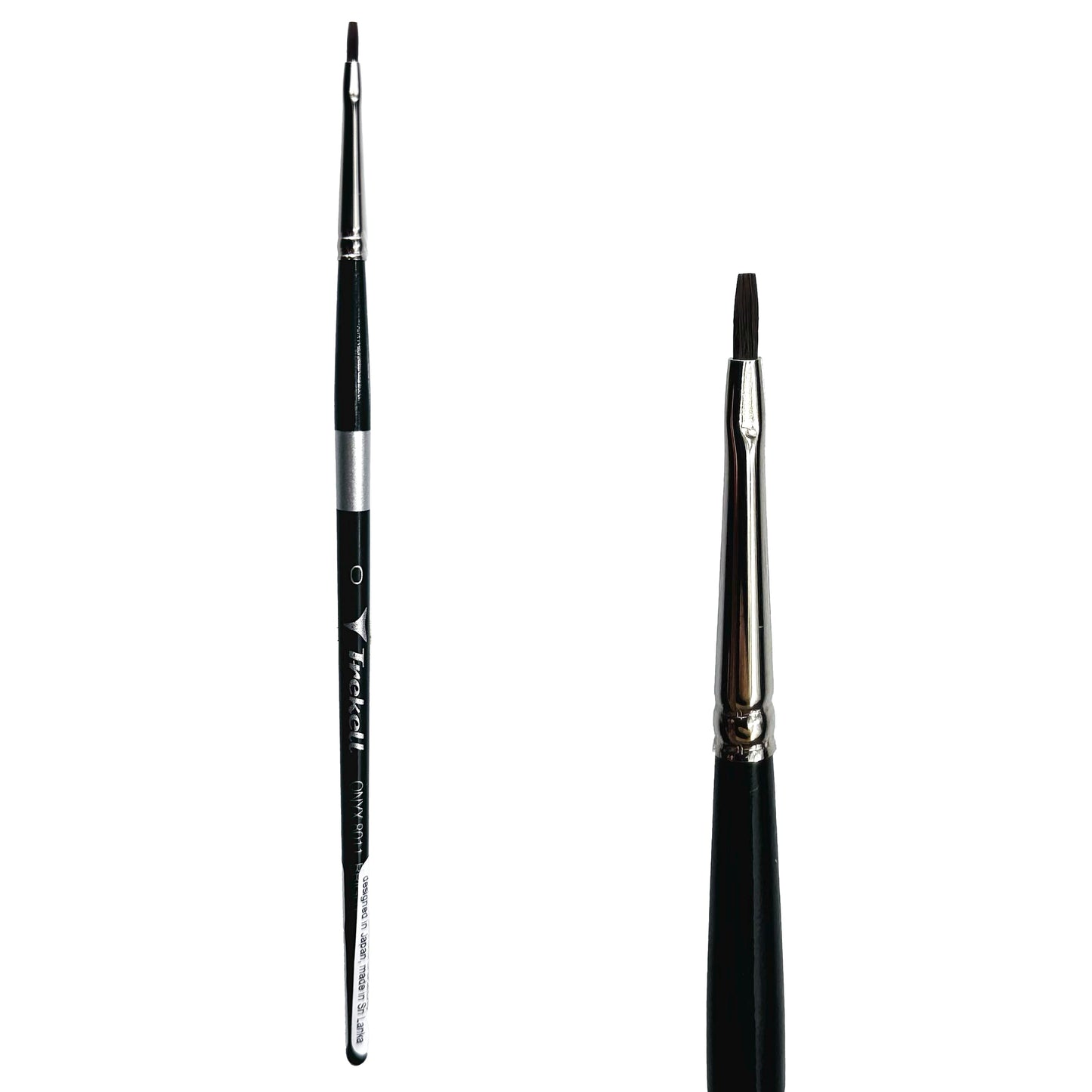 Trekell Onyx Synthetic Squirrel Short Handle Artist Brush - Size #0 Bright