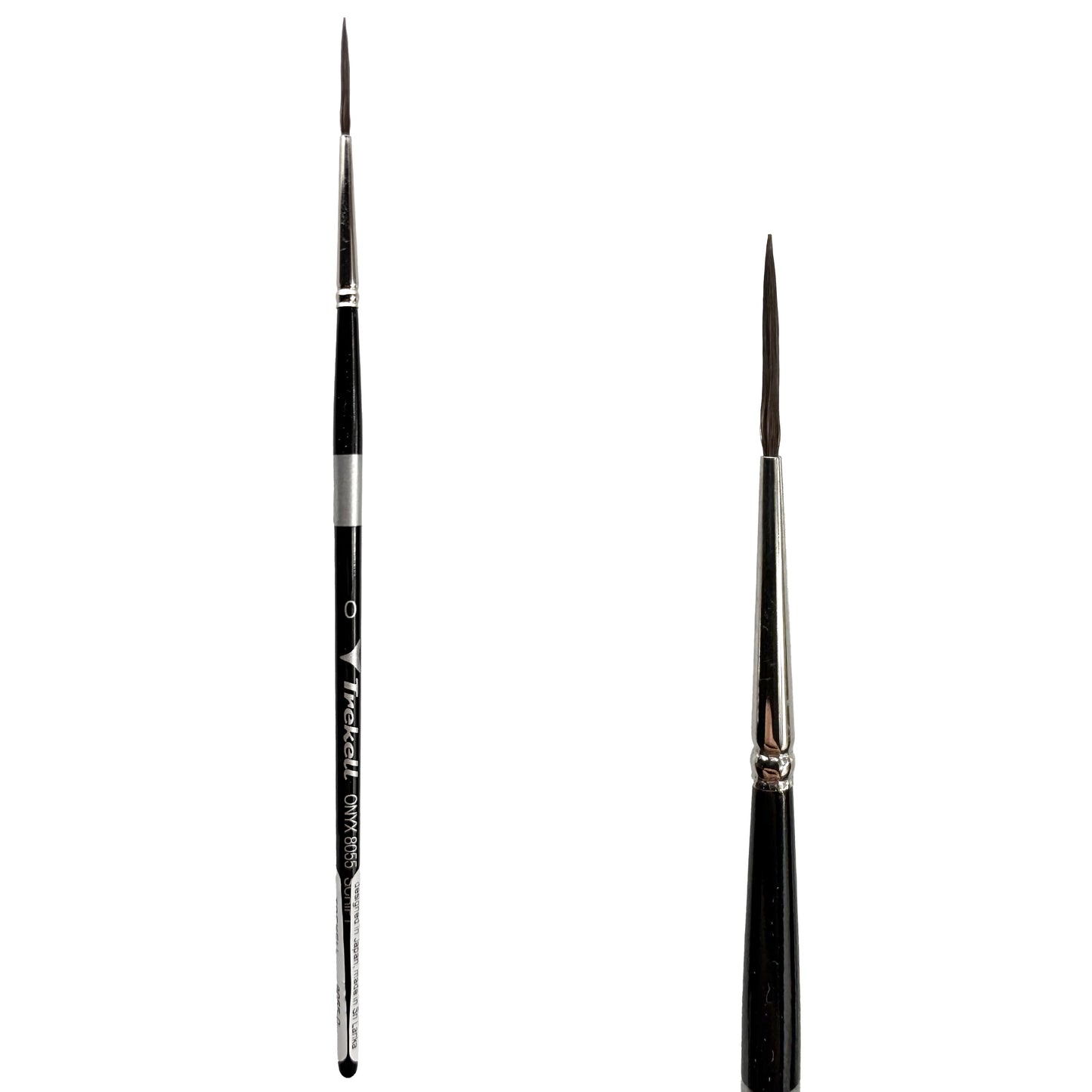 Trekell Onyx Synthetic Squirrel Short Handle Artist Brush - Size #0 Script