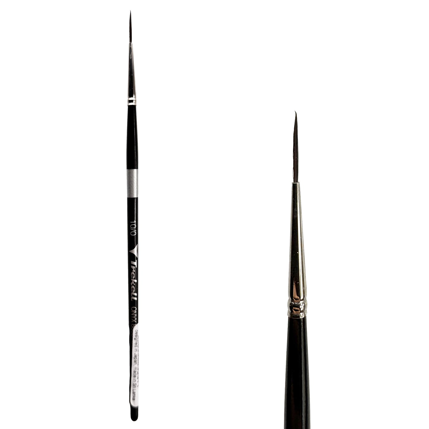 Trekell Onyx Synthetic Squirrel Short Handle Artist Brush - Size #10/0 Script