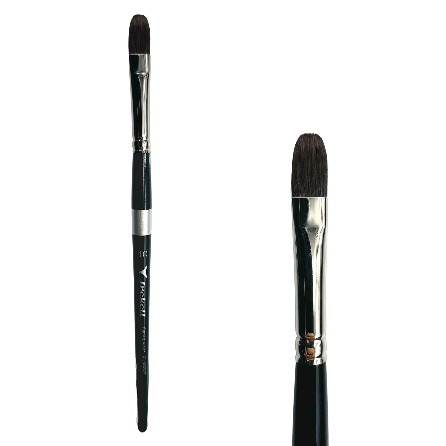 Trekell Onyx Synthetic Squirrel Short Handle Artist Brush - Size #10 Filbert