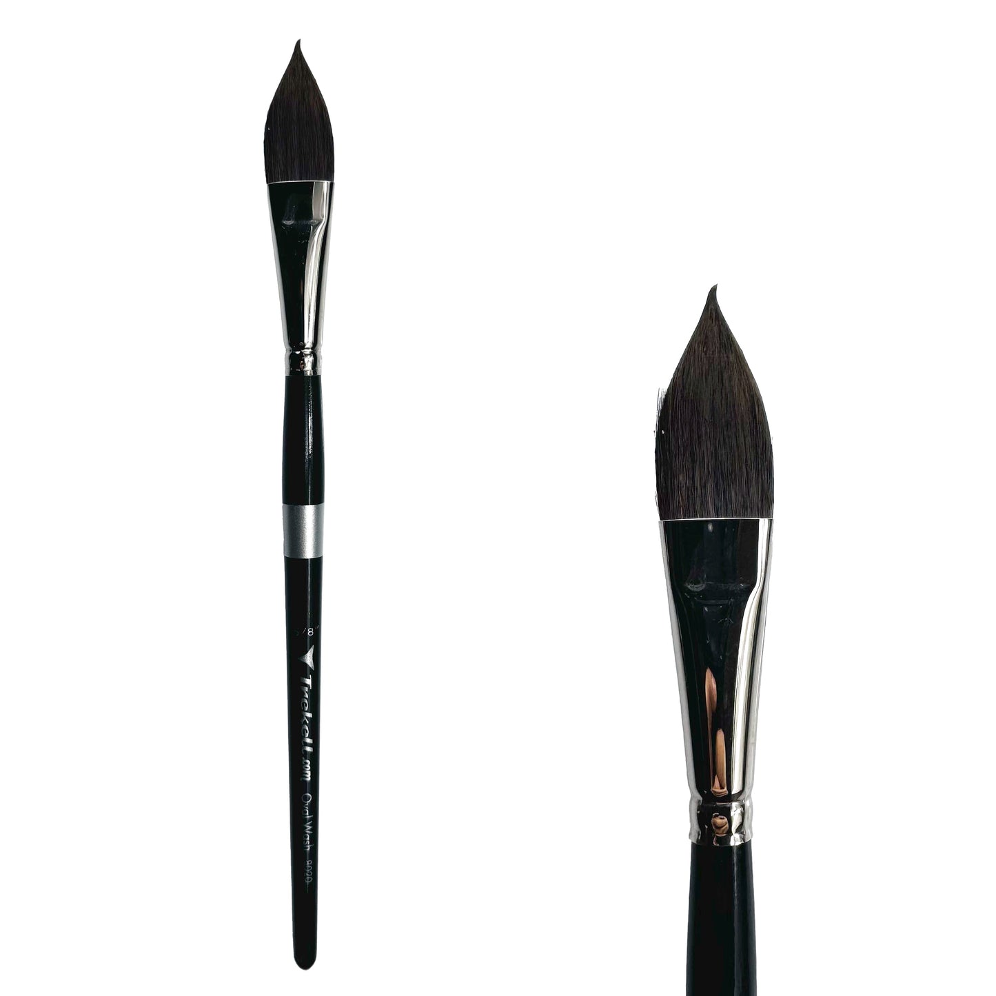 Trekell Onyx Synthetic Squirrel Short Handle Artist Brush - Size 5/8" Oval Wash