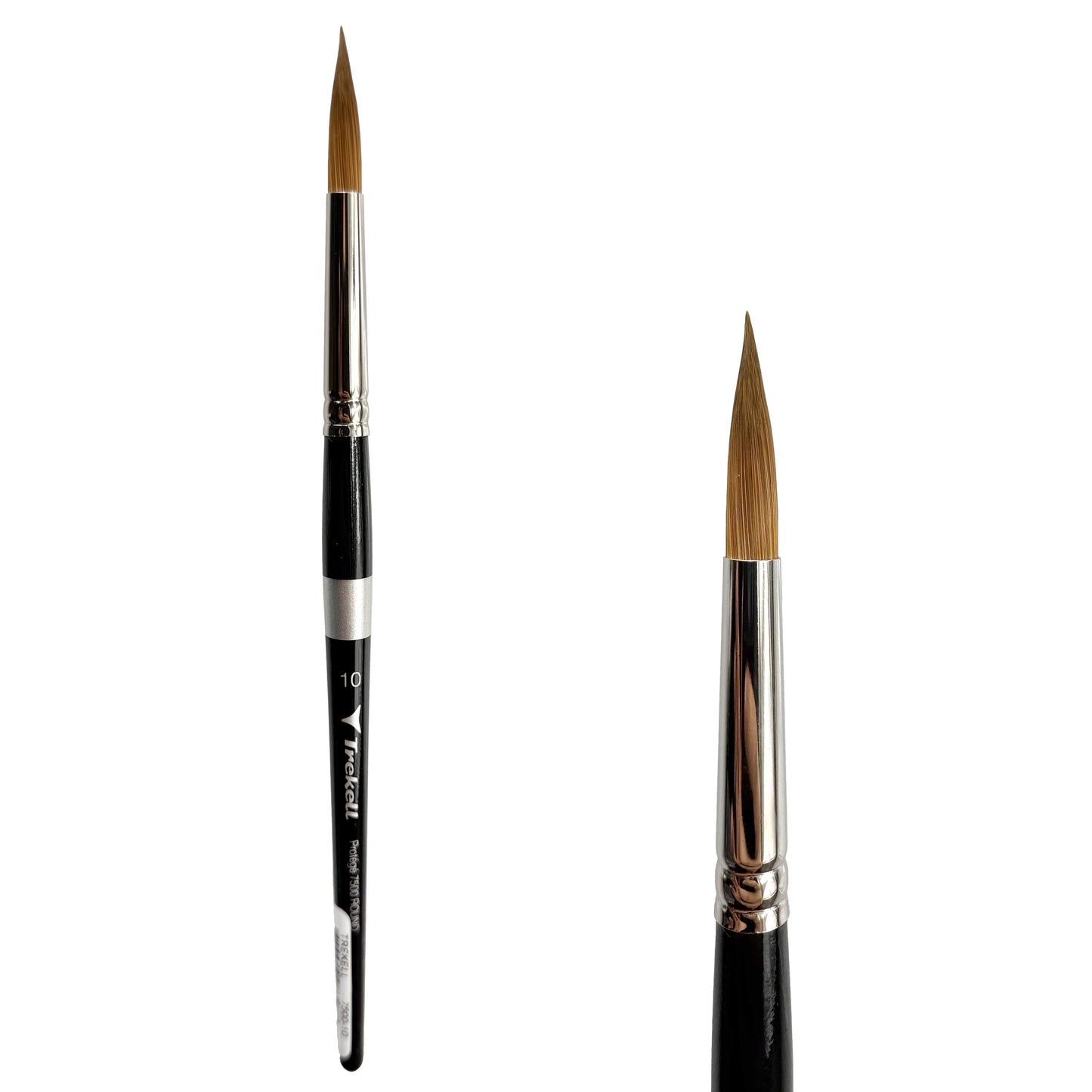 Trekell Protégé Synthetic Kolinsky Short Handle Artist Brush - Size #10 Round