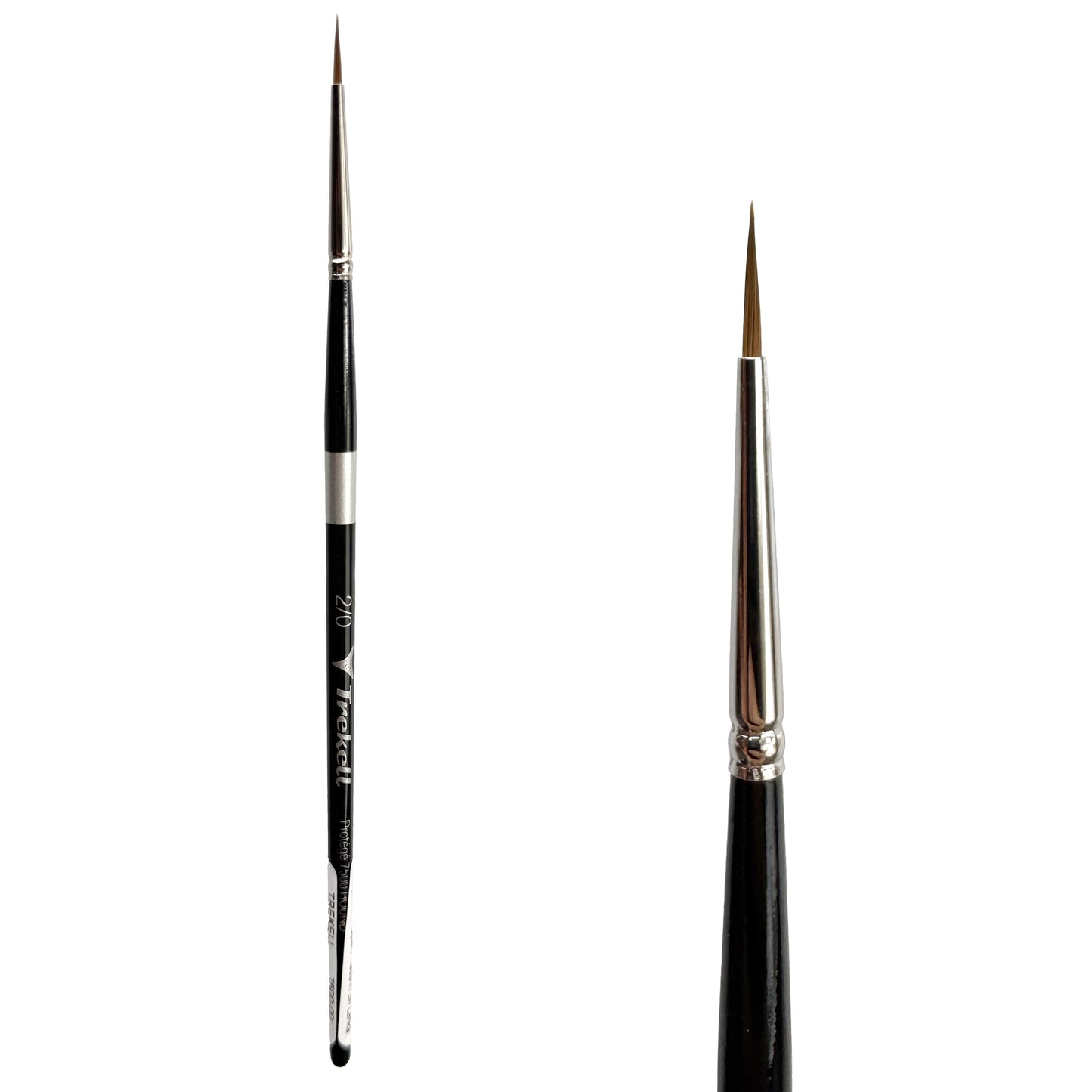 Trekell Protégé Synthetic Kolinsky Short Handle Artist Brush - Size #2/0 Round