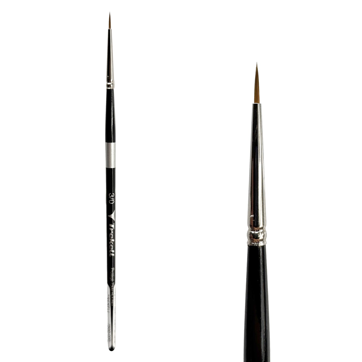 Trekell Protégé Synthetic Kolinsky Short Handle Artist Brush - Size #3/0 Round