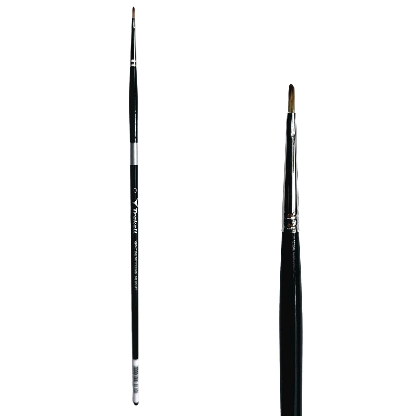 Trekell Spectrum Long Handle Artist Brush - Size #0 Filbert