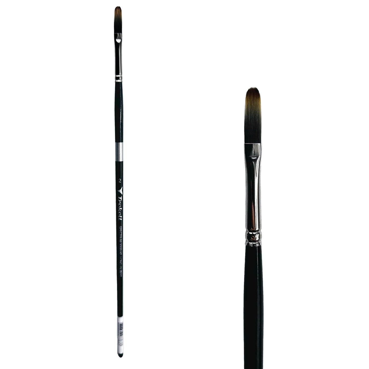 Trekell Spectrum Long Handle Artist Brush - Size #2 Long Filbert