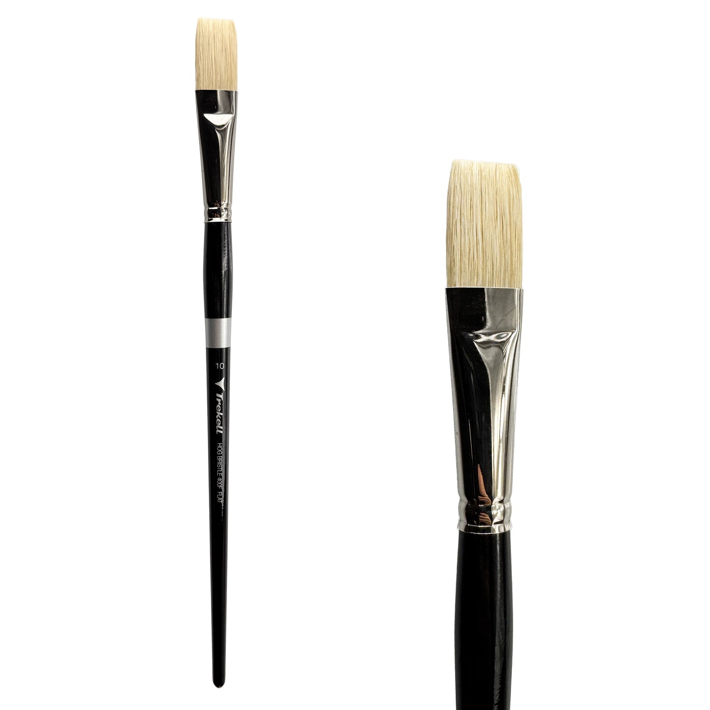 Trekell Hog Bristle Long Handle Artist Brush - Size #10 Flat