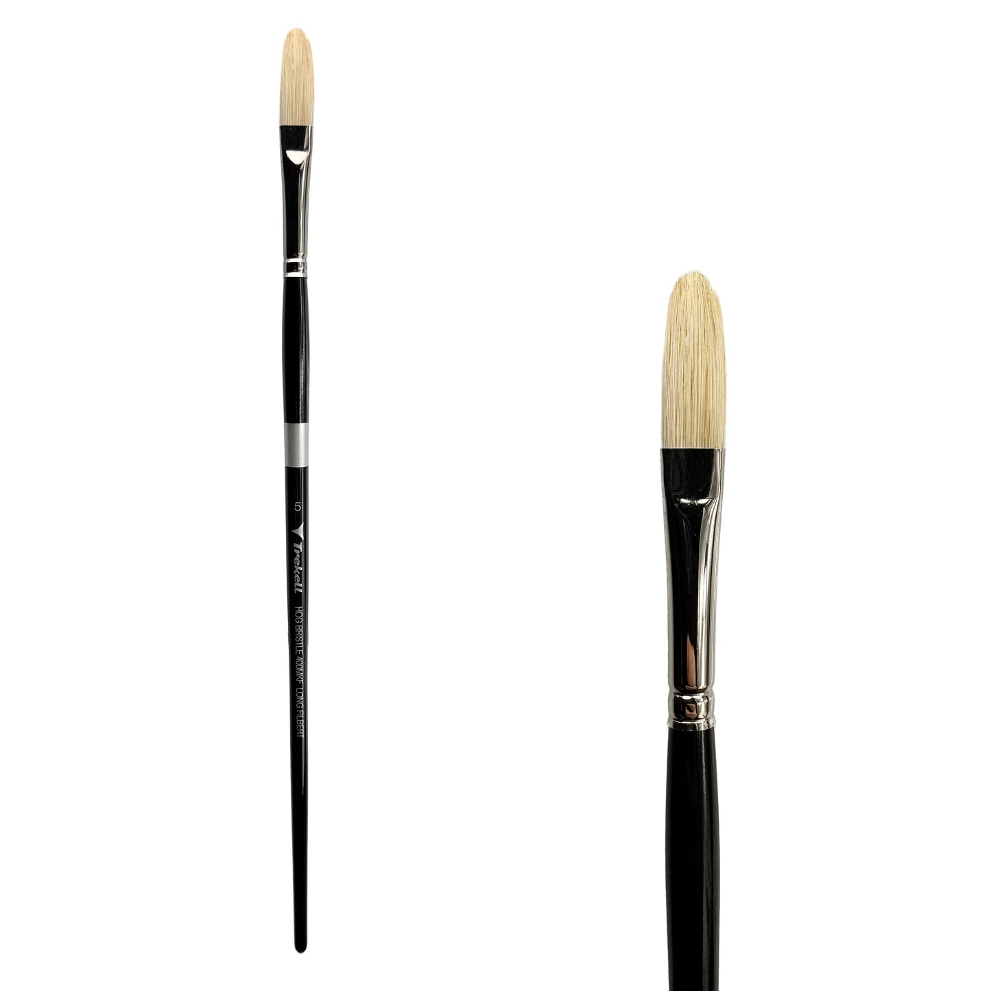 Trekell Hog Bristle Long Handle Artist Brush - Size #5 Long Filbert
