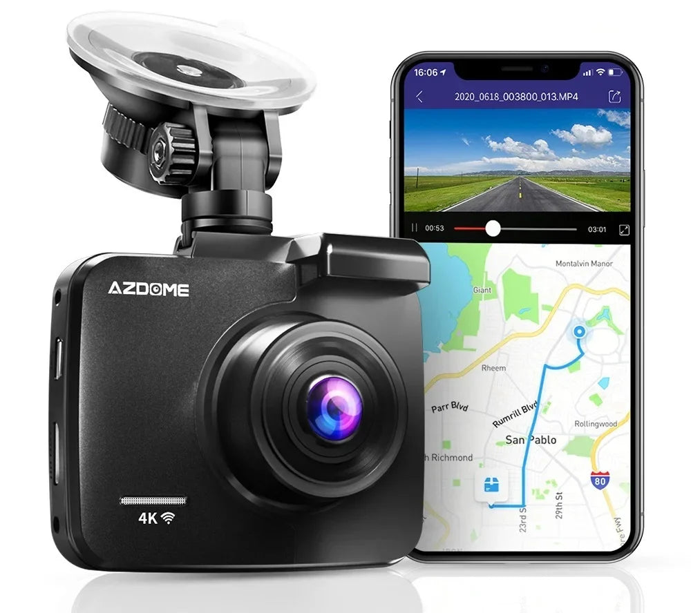 AZDOME PG17 12" WiFi Mirror Dash Cam 4K Dual Camera