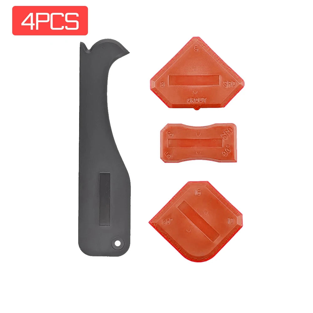 5 in 1 Silicone Scraper Sealant Smooth Remover Tool Set Caulking Finisher Smooth Grout Kit Floor Mould Removal Hand Tools Set