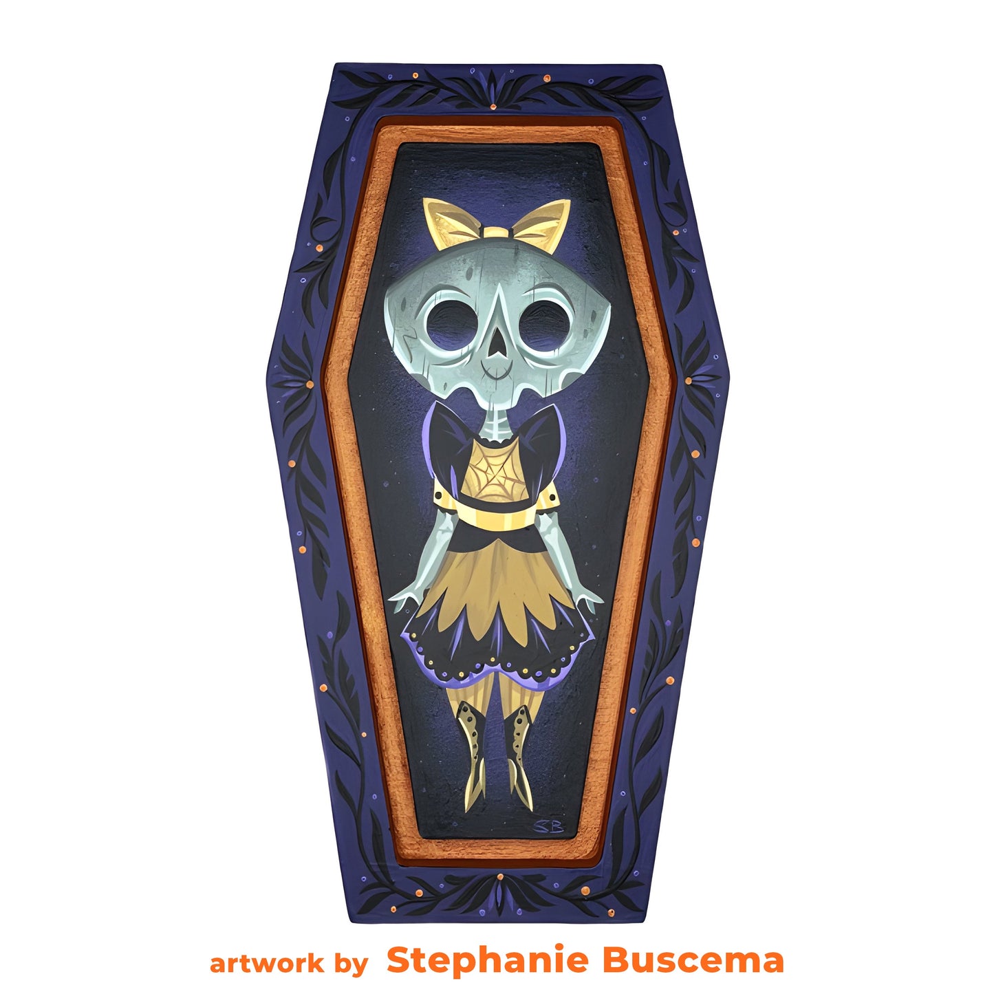 Trekell Coffin Floater Panel - Wooden Painting Halloween Canvas + Frame