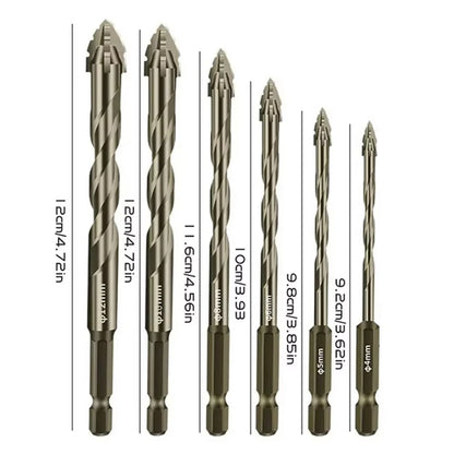 Alloy Drill Bit Eccentric Multifunctional Tile Glass Cement Metal Ceramic Wood Plastic Hole Saw Triangle Size 6Mm 8Mm 10Mm 12Mm