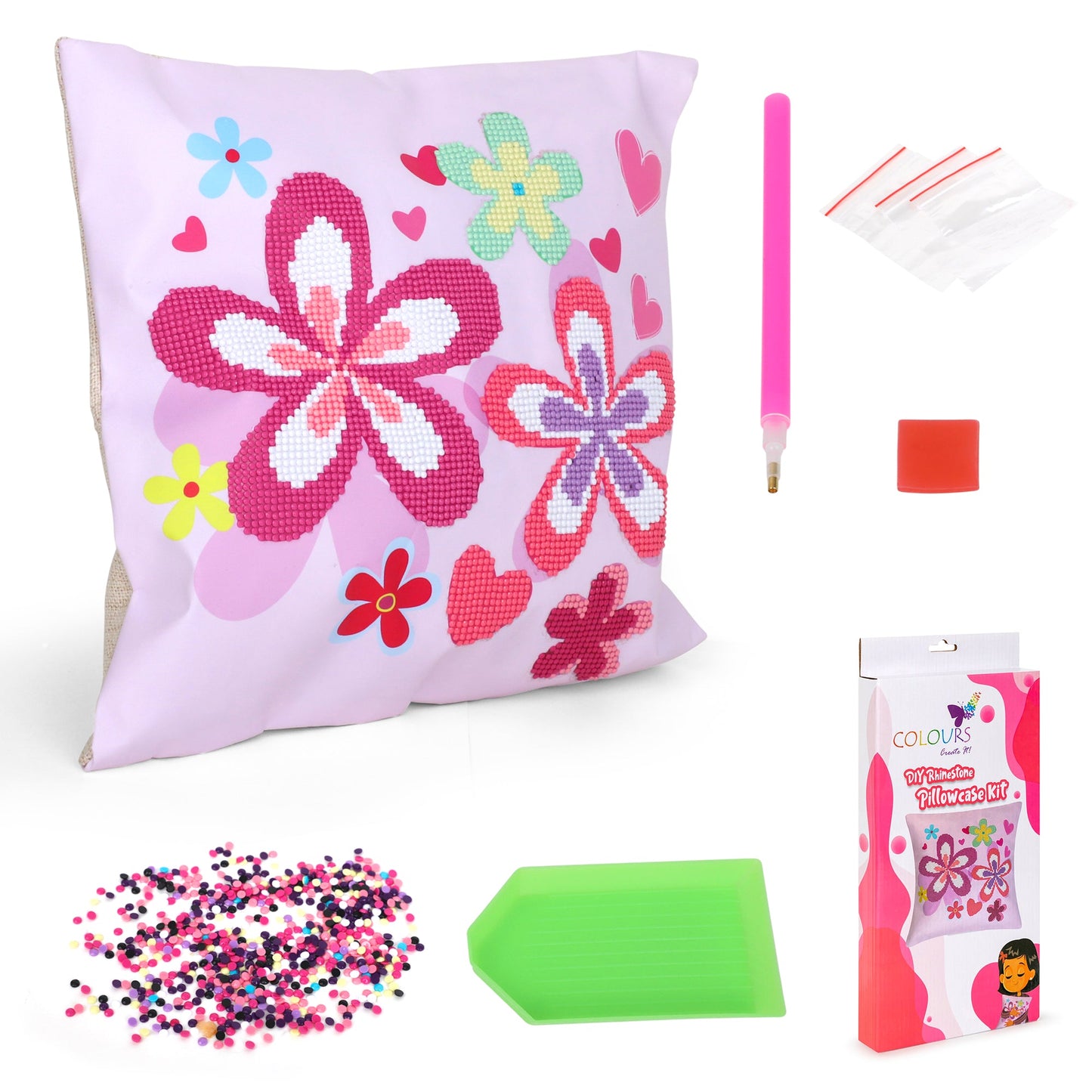 Diamond Art Pillowcase Kit - Floral