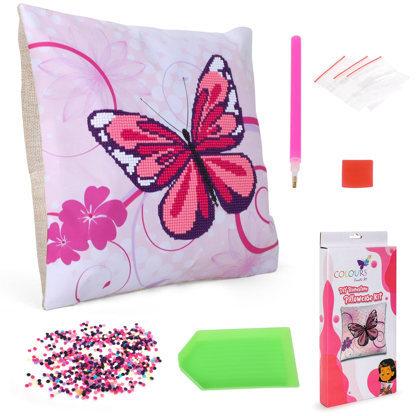 Diamond Art Pillowcase Kit - Butterfly