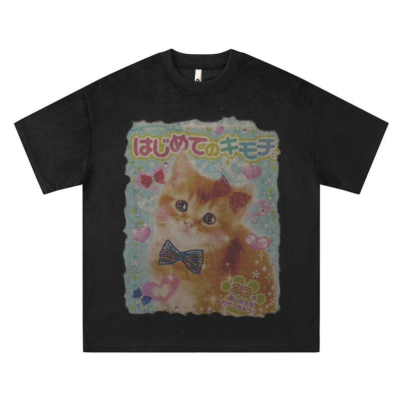 Pink Suede Short Sleeve T-Shirt for Men and Women Half Sleeve Wholesale