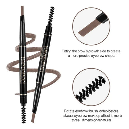 Double-Ended 5 Colors Eyebrow Pencil Natural Non-Fading Waterproof Long-Lasting Filling and Outlining Eyebrow